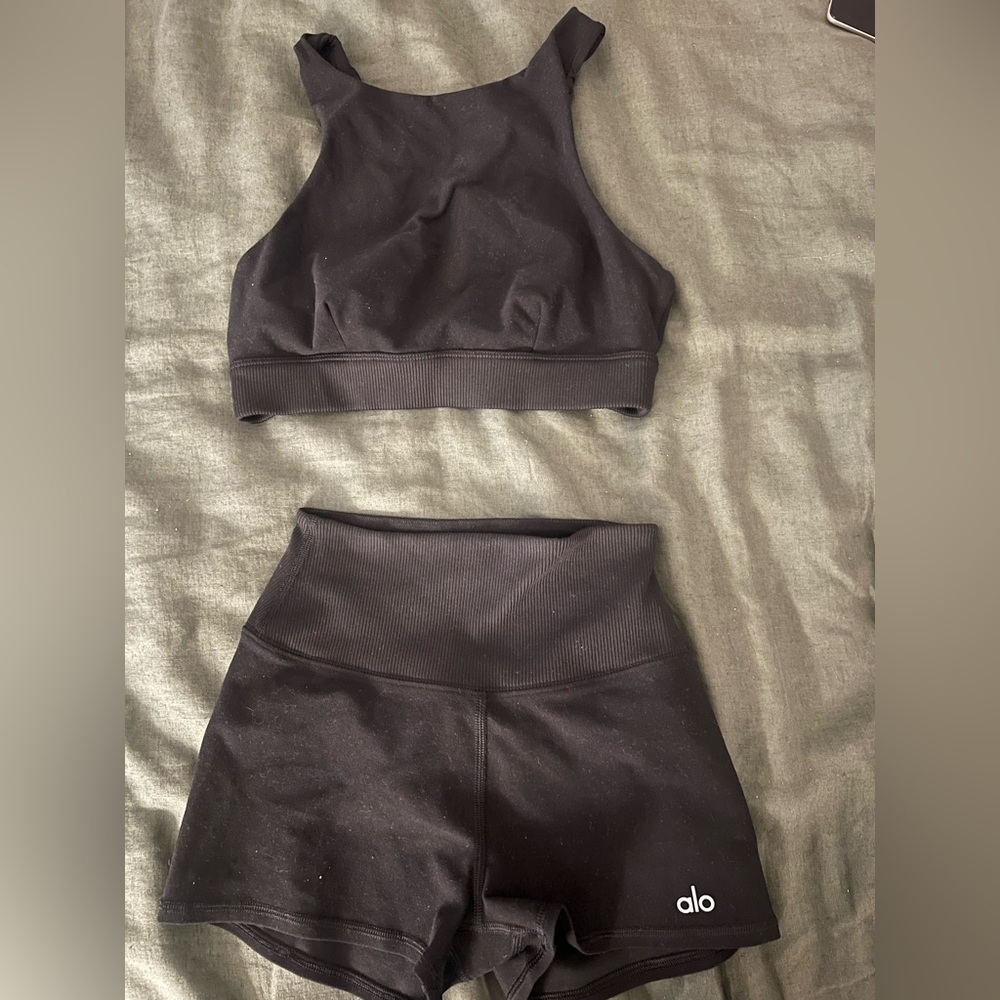 ALO Yoga Black Bike Shorts